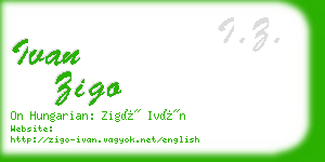 ivan zigo business card